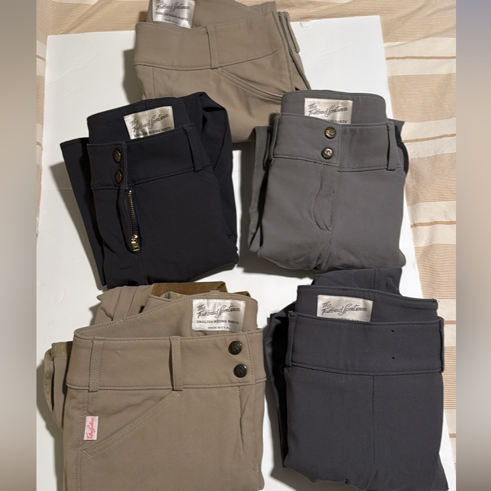 Bundle of 5 Tailored Sportsman Breeches Trophy Hunter Size 28 Various Colors